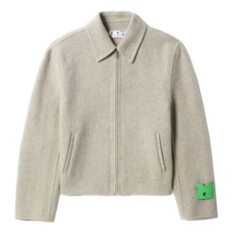 Logo-Tag Wool-Blend Jacket