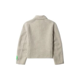 Logo-Tag Wool-Blend Jacket