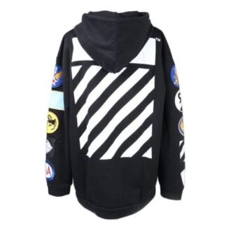 Long-Sleeve Hooded Zip-up Fleece Men Black