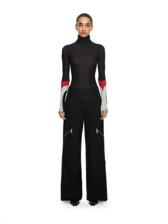 Long-Sleeved Turtleneck with Color Insert