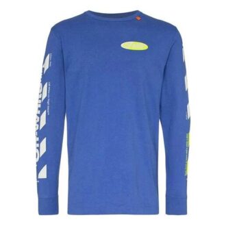 Loose Arrow Long Sleeves Pullover Blue