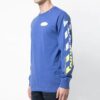 Loose Arrow Long Sleeves Pullover Blue