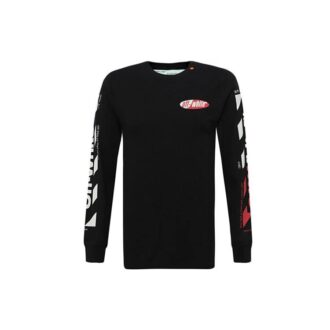 Loose Arrow Long Sleeves Pullover Red/Black
