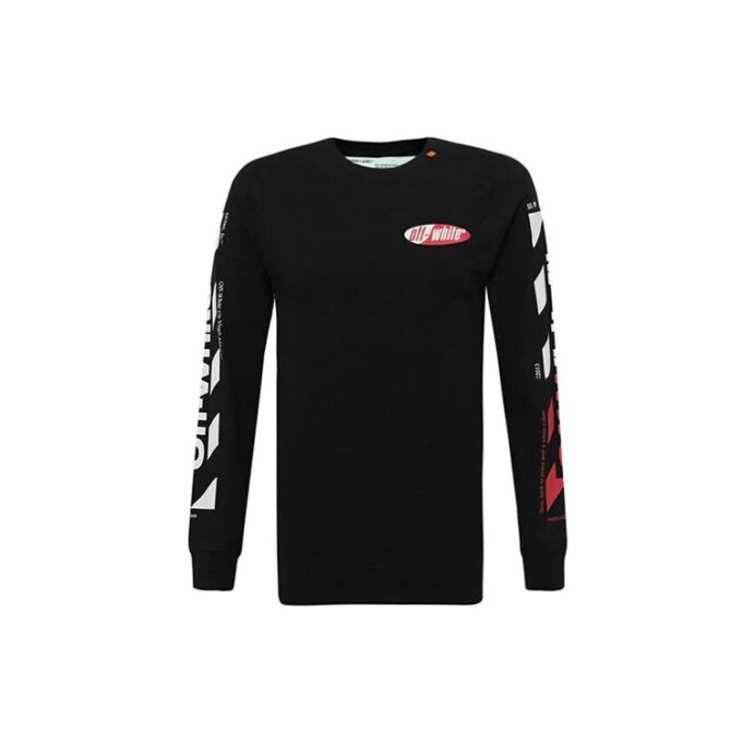 Loose Arrow Long Sleeves Pullover Red/Black