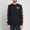 Loose Arrow Long Sleeves Pullover Red/Black