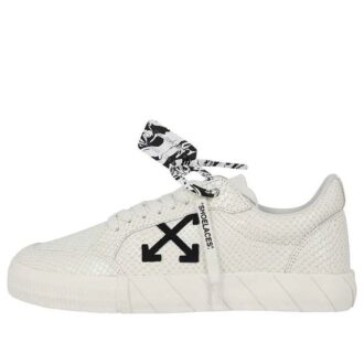 Low Vulcanized Calf Leather Sneaker “White Black”