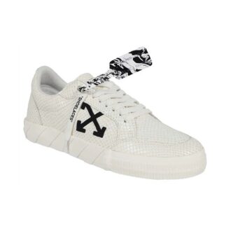 Low Vulcanized Calf Leather Sneaker “White Black”