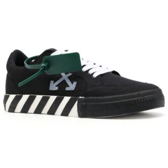 Low Vulcanized Canvas Sneaker “Black White Orange”