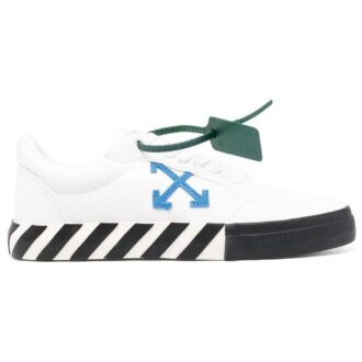 Low Vulcanized Canvas Sneaker “White Black Blue Orange”