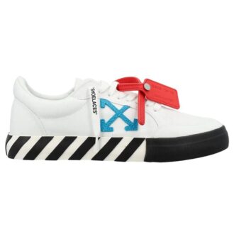 Low Vulcanized Canvas Sneaker “White Blue Black Red”
