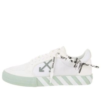 Low Vulcanized Canvas Sneaker “White Green”