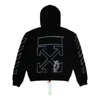 Lunar New Year Limited Arrow Hooded Sports Loose Fit Black