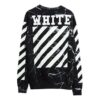 Marble Pattern Pullover Men Black