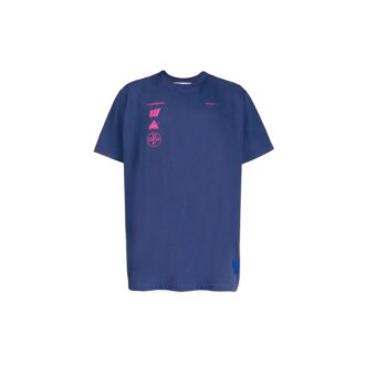 Mariana Painting Applique Short-sleeve Tee Men’ s Blue