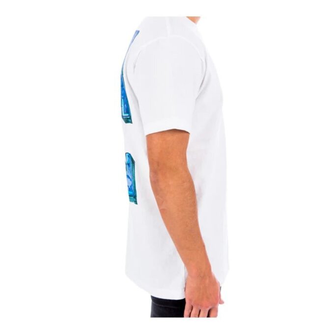 Marker Short-Sleeve Slim Tee “White/Blue”