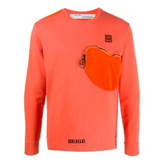 Material Love Patchwork Long Sleeves Ordinary Version Orange
