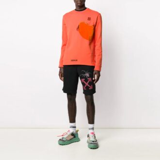 Material Love Patchwork Long Sleeves Ordinary Version Orange