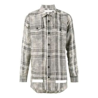 Men’ s Multicolor Cotton Shirt Beige