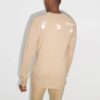 Men’ s Off-White x Browns 50 Crossover Printing Logo Loose Round Neck Long Sleeves Beige