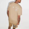 Men’ s Off-White x Browns Crossover Logo Printing Round Neck Short Sleeve Khaki