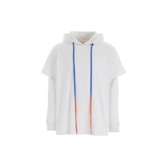 Men’ s Pullovers Street Style Long Sleeves Plain Cotton Logo White