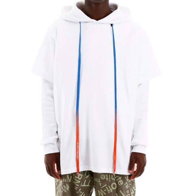 Men’ s Pullovers Street Style Long Sleeves Plain Cotton Logo White