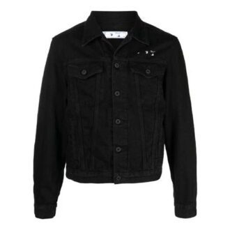 Men’ s SS21 Arrows-print Oversized Jeans Black