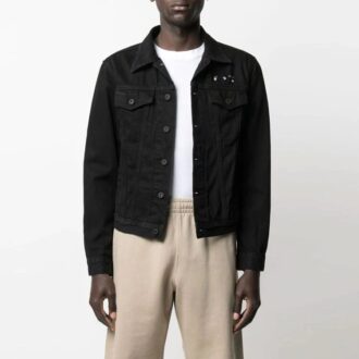 Men’ s SS21 Arrows-print Oversized Jeans Black