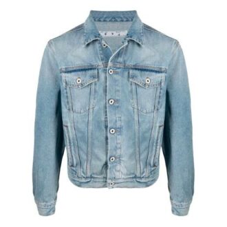 Men’ s SS21 Logo Jeans Jacket Oversize Blue