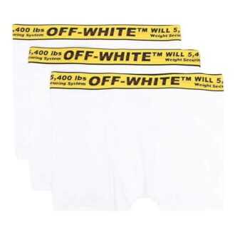 Men’ s SS21 Logo Three-pack Tripack Classic Industrial Boxer White