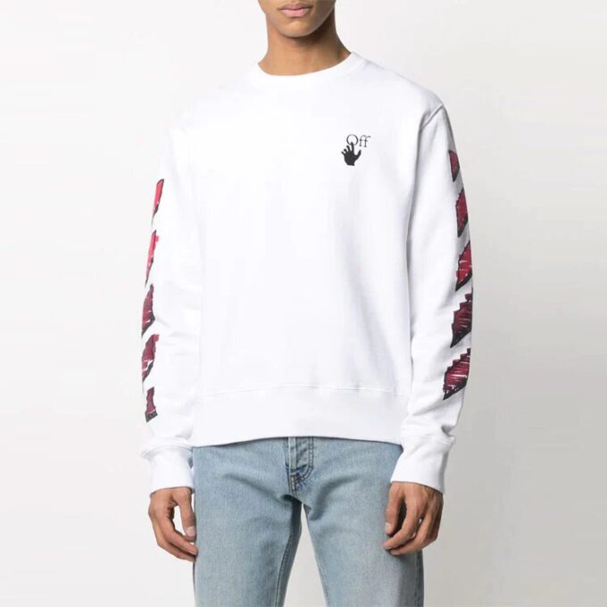 Men’ s SS21 Marker Arrows Crew Neck White
