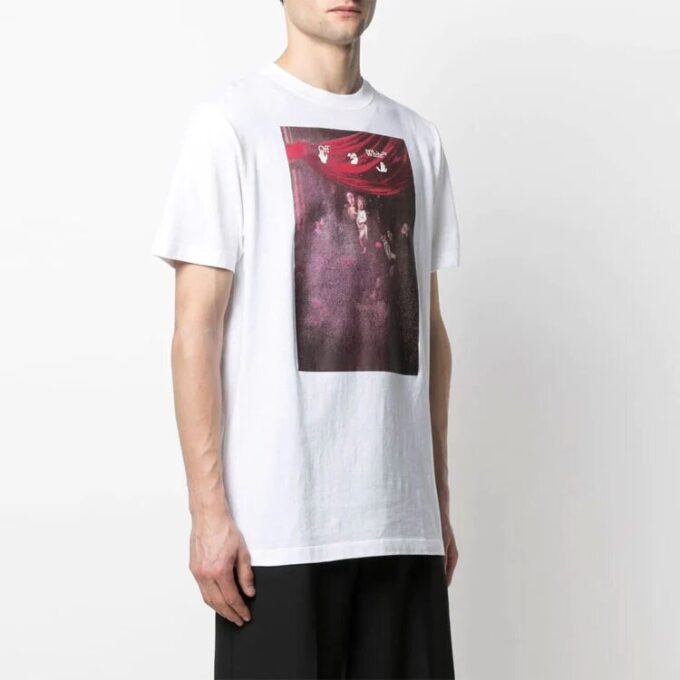 Men s SS21 Print Oversized White