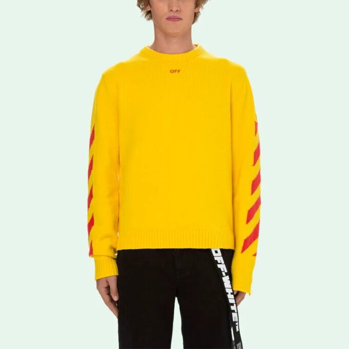 Men’ s SS21 Sweater Slim Fit Yellow