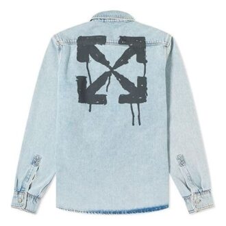 Mens Arrows Denim Long Sleeve Shirt