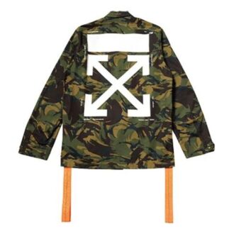 Mens Back Arrows Sketch Medal Ribbon Camouflage Jacket