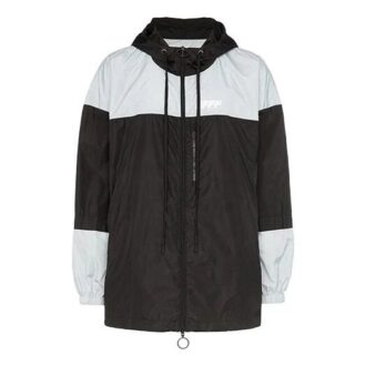 Mens Black White Splicing Jacket