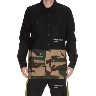 Mens Camouflage Splicing Jacket