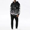 Mens Diagonal Stripes Logo Sweater