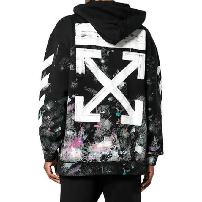 Mens Diagonal Stripes Logo Sweater
