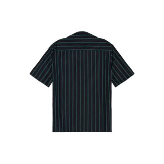 Mens FW20 Holiday Cuban Collar Short Sleeve Stripe Shirt