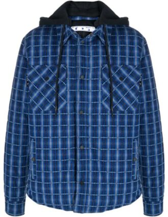 Mens Hoodie Jacket Long Sleeve Plaid