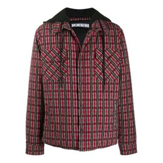 Mens Hoodie Jacket Plaid