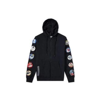 Mens Medal Back Arrows Sketch Cotton Zipper Normal Fit