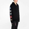 Mens Medal Back Arrows Sketch Cotton Zipper Normal Fit