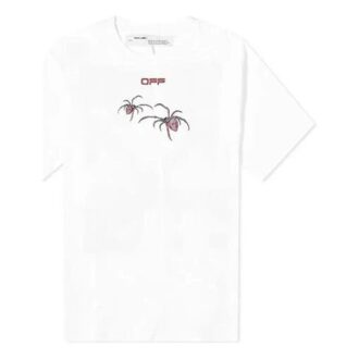 Mens Spider Arachno Arrow Print Sketch Logo Loose Short Sleeve
