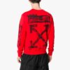 MENS SS19 “Impressionism” Crew Neck Cotton Logo Sweatshirt Red