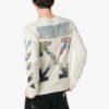 MENS SS19 Rear Logo Color Painting Diagonals Crew Sweat White