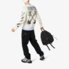 MENS SS19 Rear Logo Color Painting Diagonals Crew Sweat White
