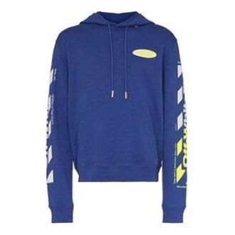 MENS SS19 Spilt Logo Slim Hoody Blue