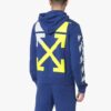 MENS SS19 Spilt Logo Slim Hoody Blue